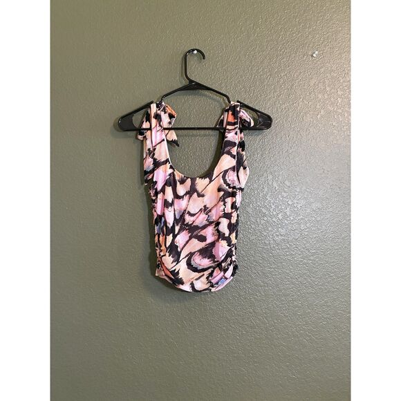 Free People Avenue Ruched Bow Strap Tank Top Small - Picture 6 of 10